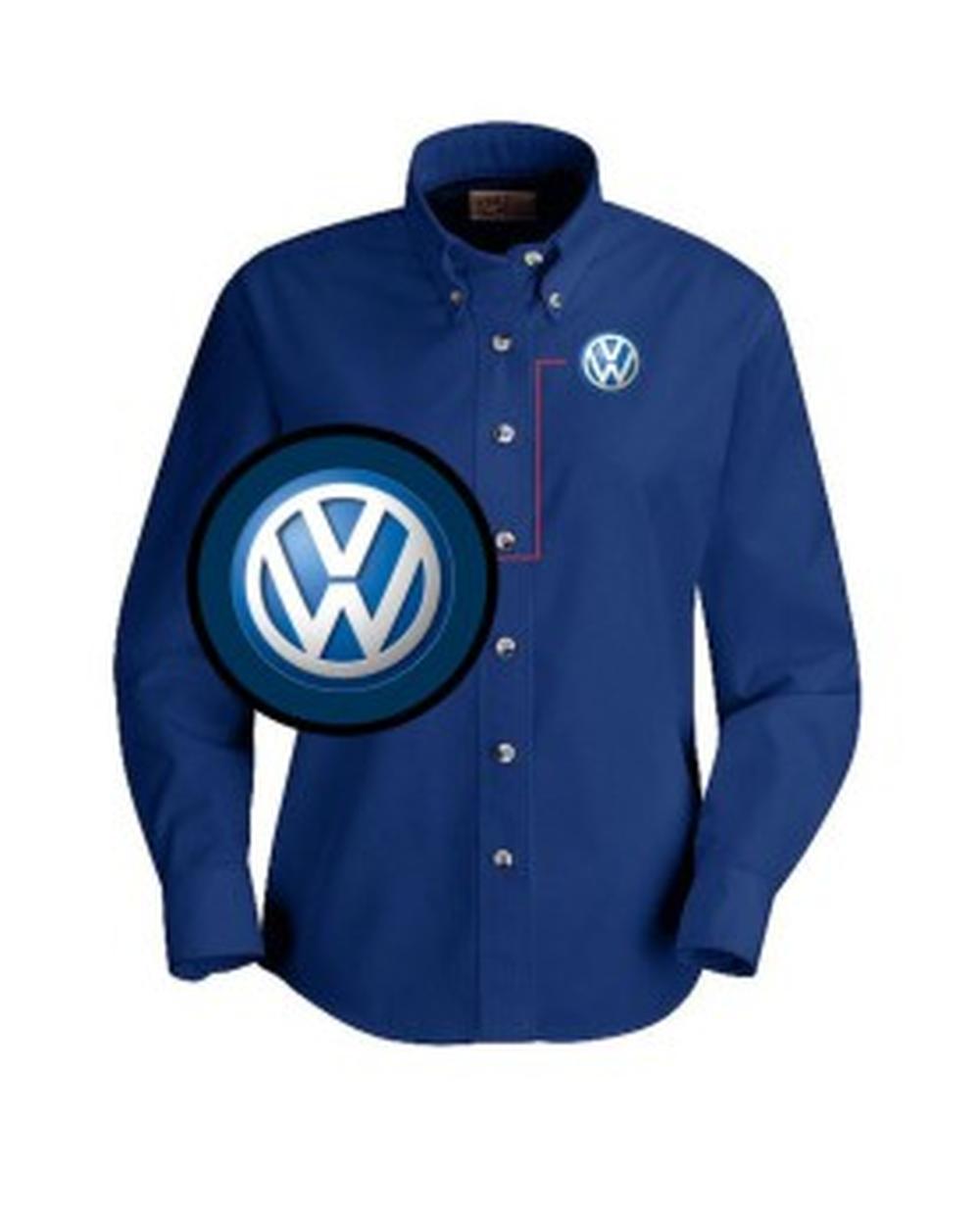 RedKap L/S Volkswagen Service Advisor Automotive Shirt, color: Royal Blue