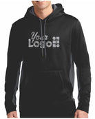 Sport-Tek ColorBlock Custom Hoodie, color: Black/Dark Smoke Grey