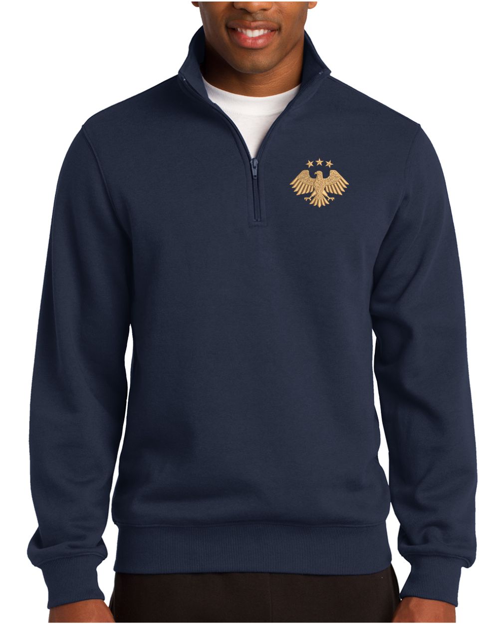 Sport-Tek 1/4 Zip Syria's New Eagle Sweatshirt, color: Navy
