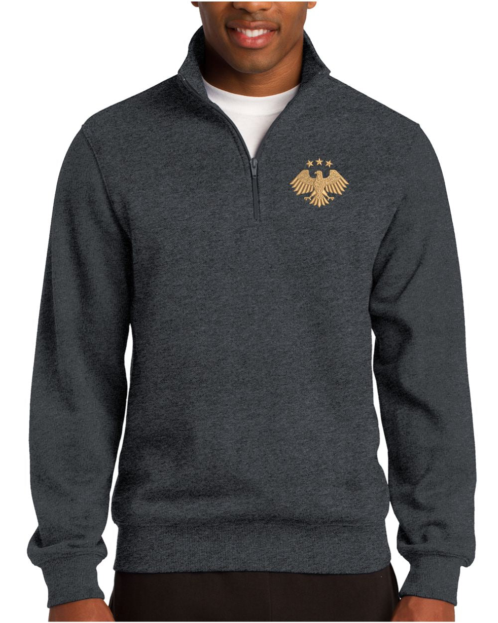 Sport-Tek 1/4 Zip Syria's New Eagle Sweatshirt, color: Graphite Heather