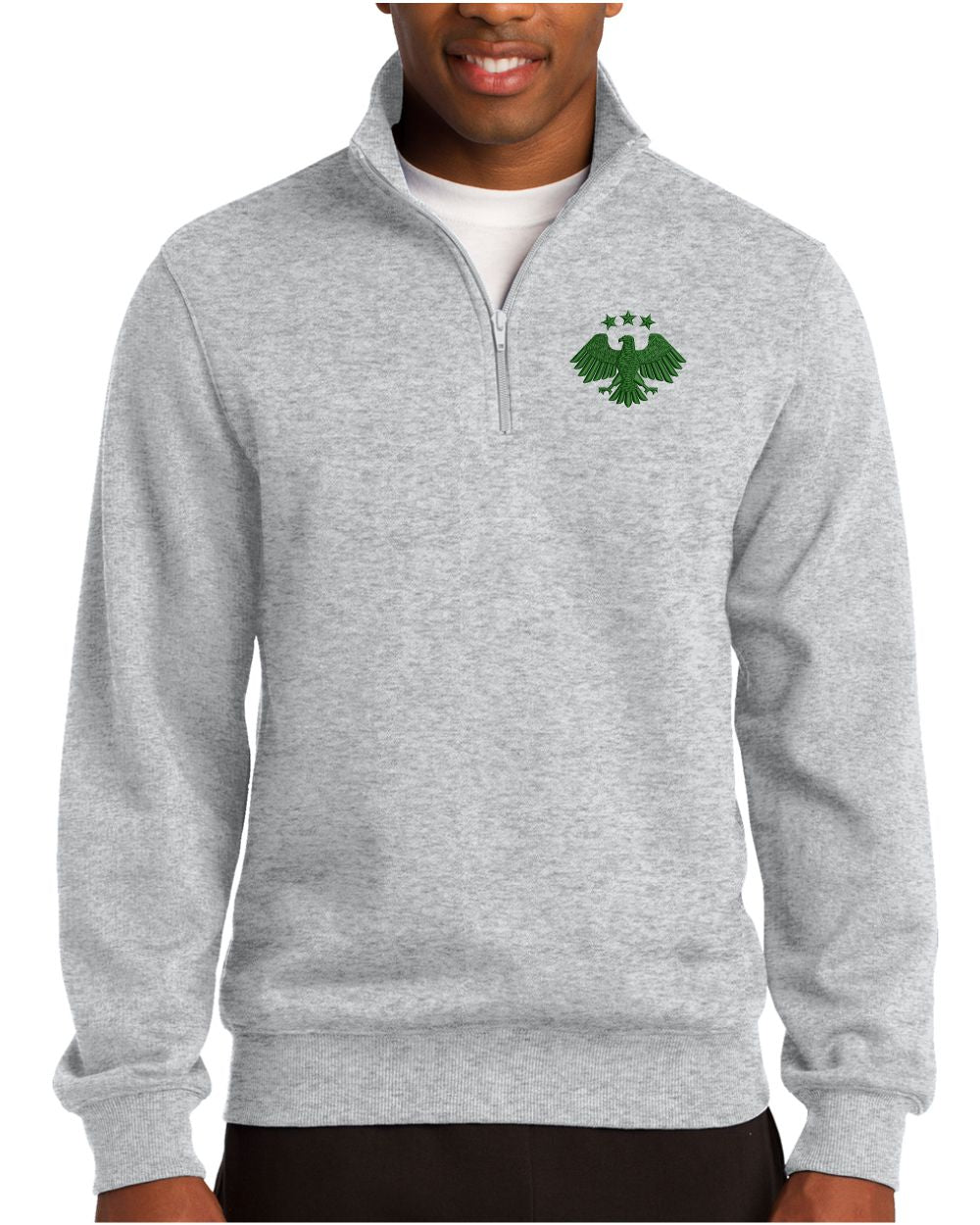 Sport-Tek 1/4 Zip Syria's New Eagle Sweatshirt, color: Athletic Heather