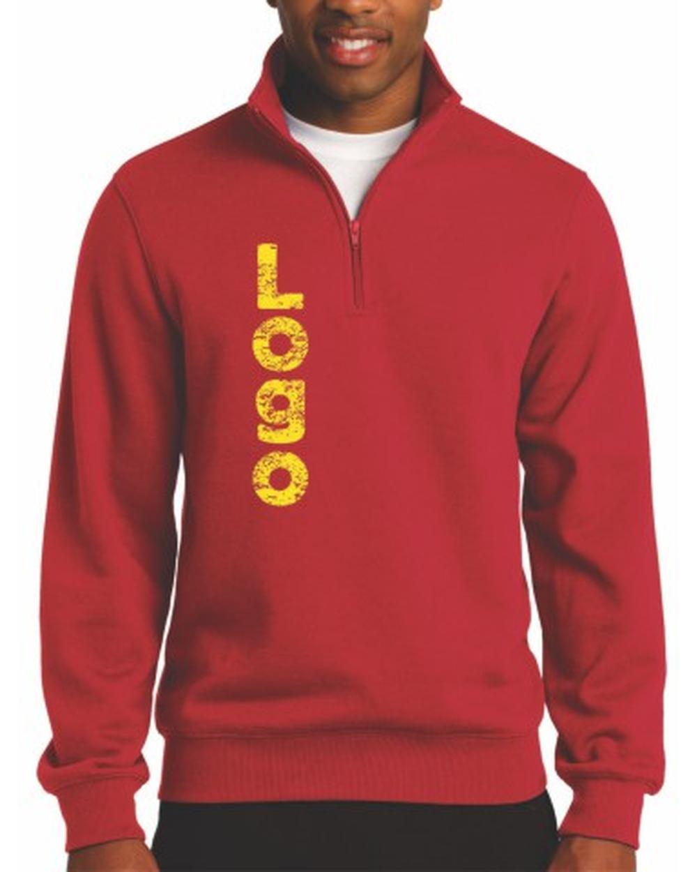 Sport-Tek 1/4 Zip Custom Sweatshirt, color: True Red
