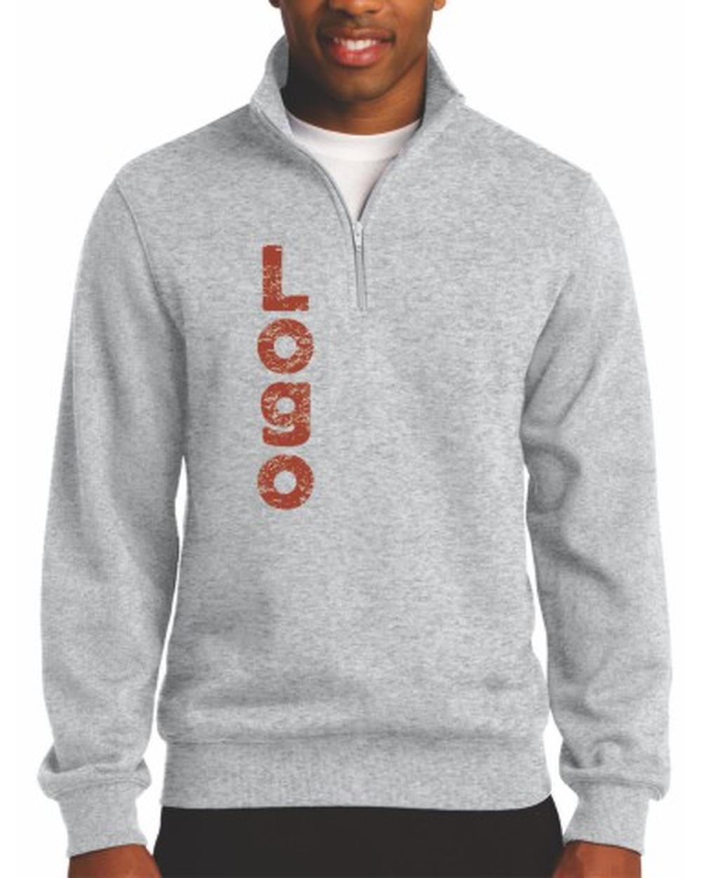 Sport-Tek 1/4 Zip Custom Sweatshirt, color: Athletic Heather