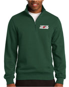 Sport-Tek 1/4 Zip Turn The Volume Up Sweatshirt, color: Forest Green