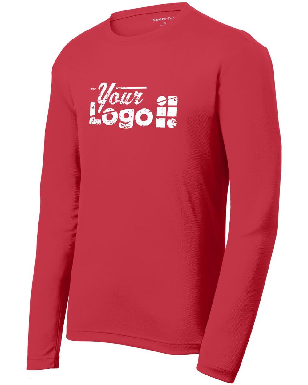 Sport-Tek L/S PosiCharge RacerMesh Custom T-Shirt, color: True Red