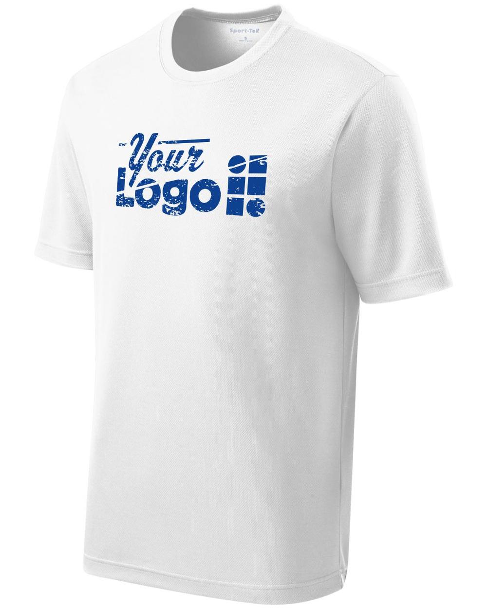 Sport-Tek S/S PosiCharge RacerMesh Custom T-Shirt, color: White