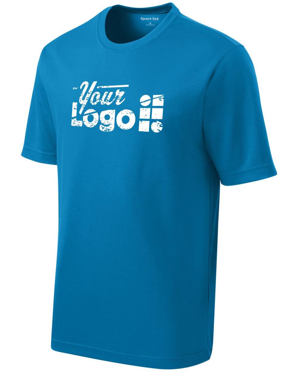 Sport-Tek S/S PosiCharge RacerMesh Custom T-Shirt, color: Pond Blue
