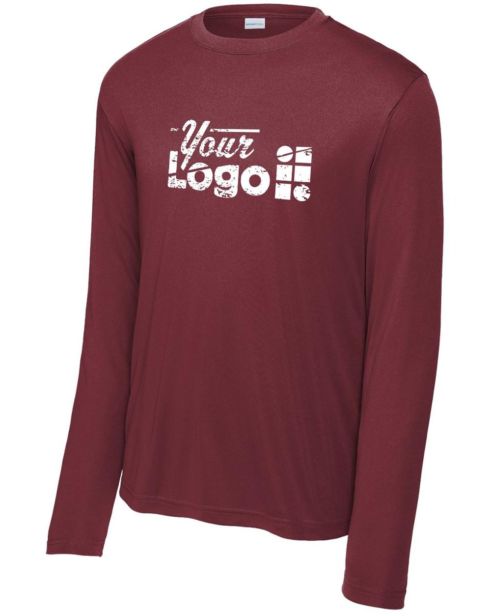 Sport-Tek L/S Competitor Custom T-Shirt, color: Maroon