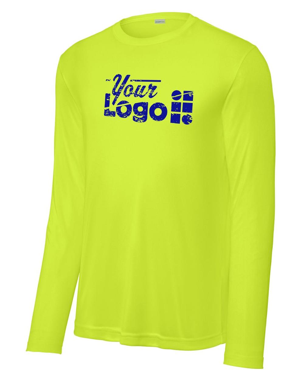 Sport-Tek L/S Competitor Custom T-Shirt, color: Neon Yellow