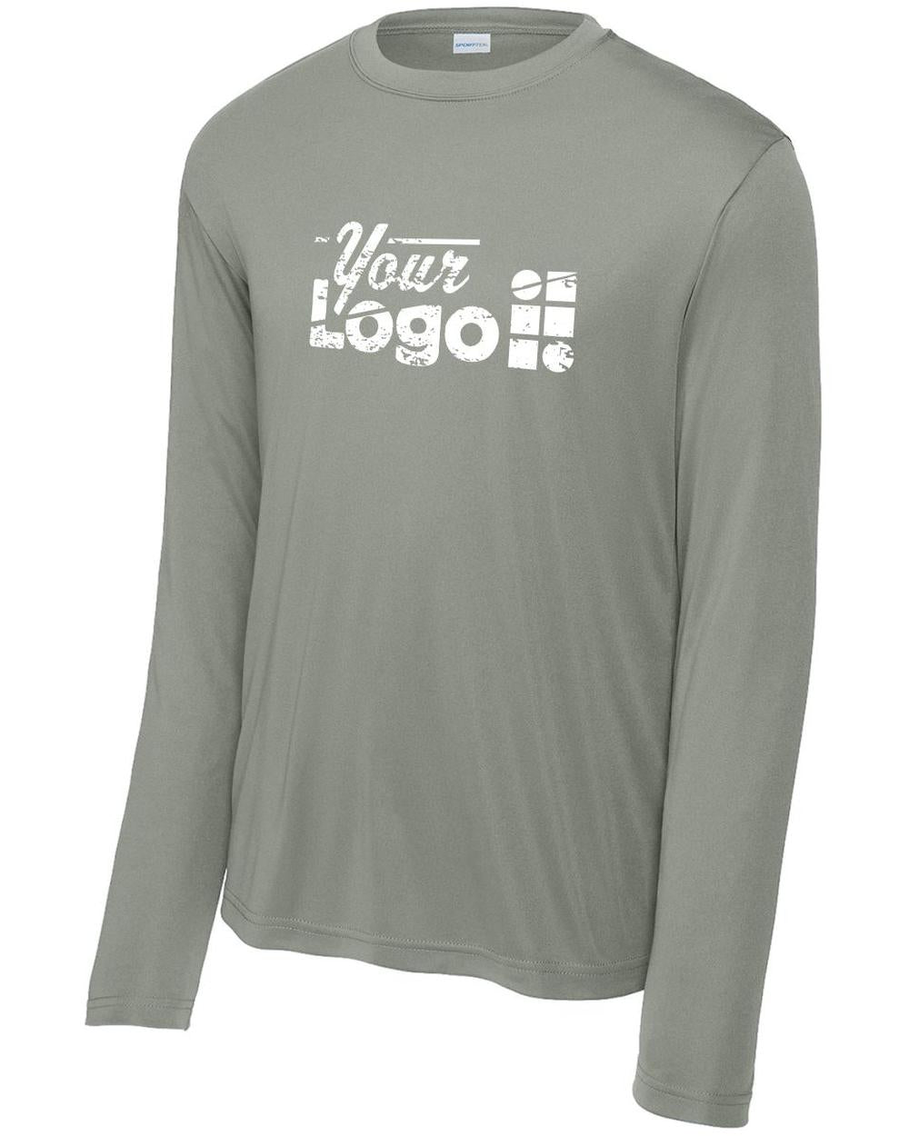 Sport-Tek L/S Competitor Custom T-Shirt, color: Grey Concrete