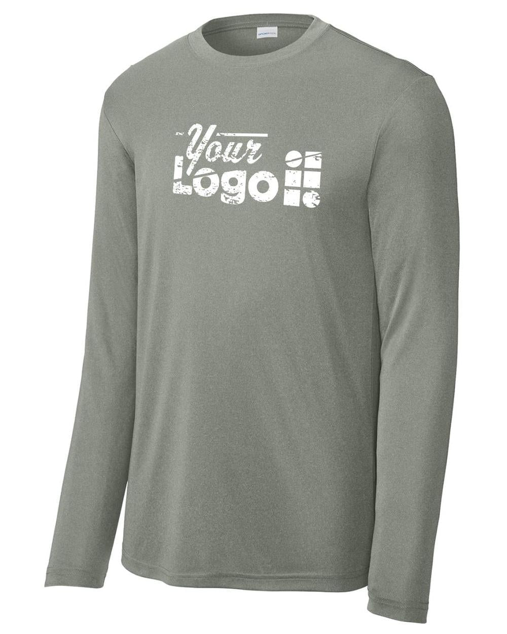 Sport-Tek L/S Competitor Custom T-Shirt, color: Grey Concrete Heather