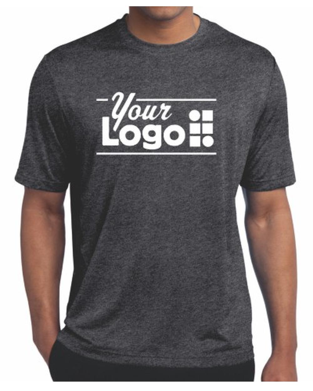 Sport-Tek S/S Heather Contender Custom T-Shirt, color: Graphite Heather