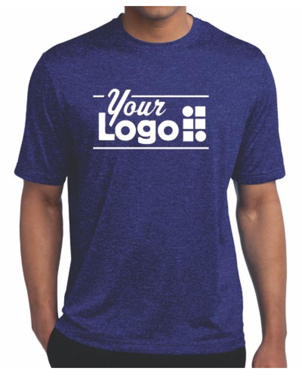 Sport-Tek S/S Heather Contender Custom T-Shirt, color: Cobalt Heather