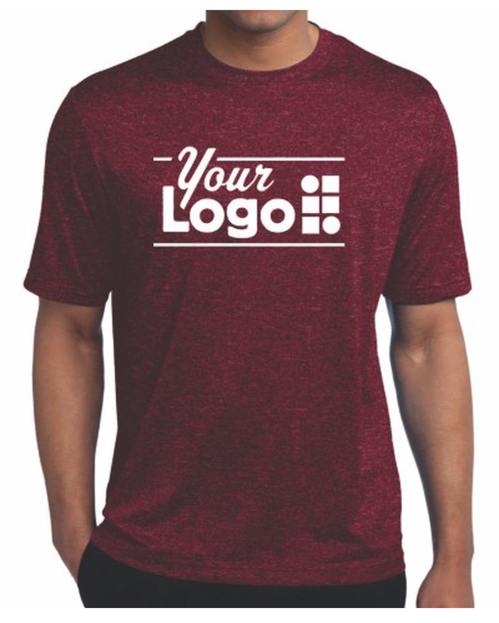 Sport-Tek S/S Heather Contender Custom T-Shirt, color: Cardinal Heather