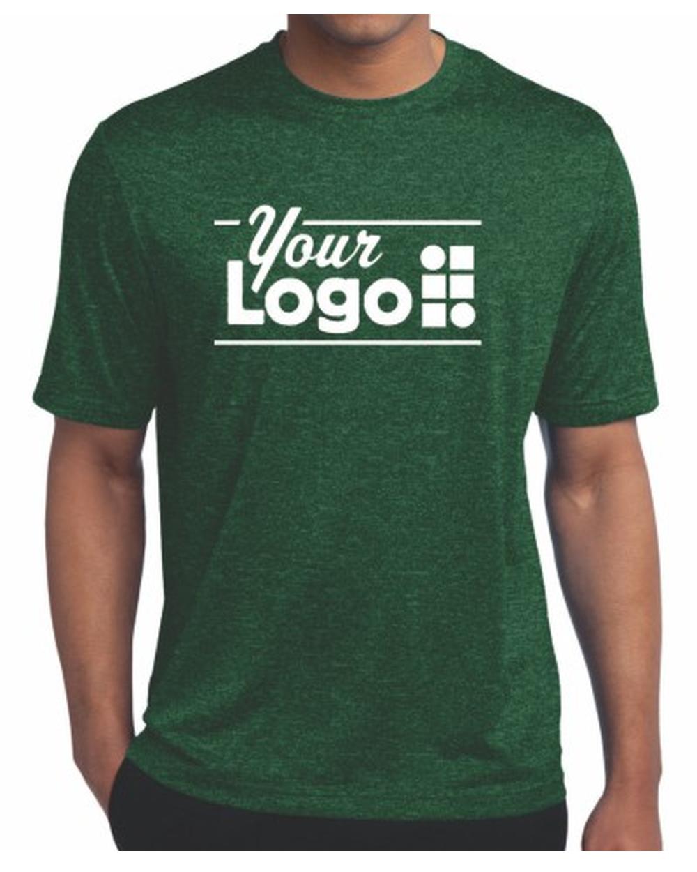 Sport-Tek S/S Heather Contender Custom T-Shirt, color: Forest Green Heather