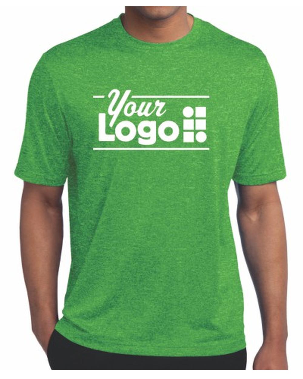 Sport-Tek S/S Heather Contender Custom T-Shirt, color: Turf Green Heather