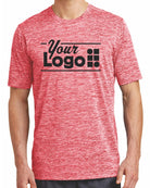 Sport-Tek S/S Electric Heather Custom T-Shirt, color: Deep Red Electric