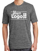 Sport-Tek S/S Electric Heather Custom T-Shirt, color: Grey-Black Electric