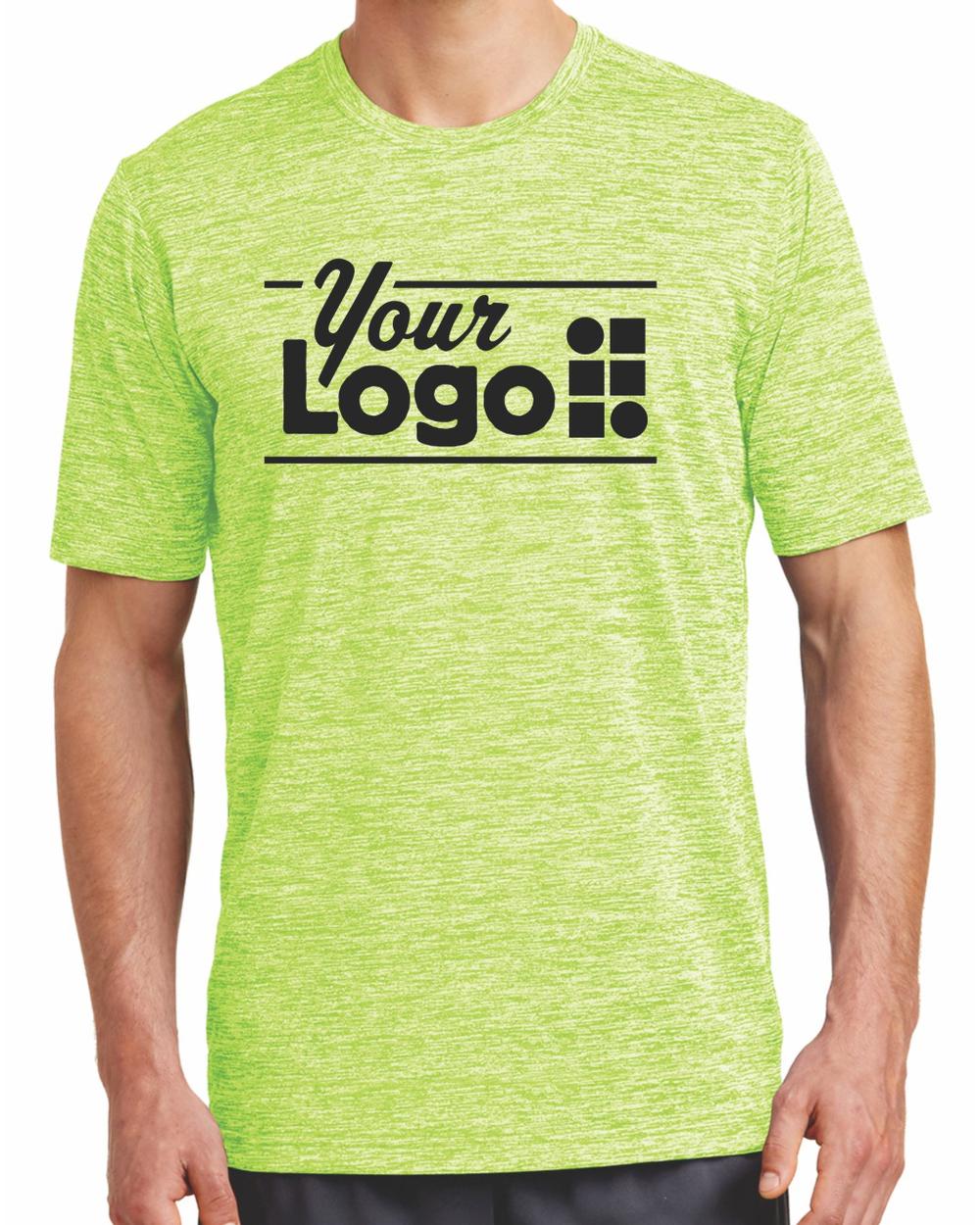 Sport-Tek S/S Electric Heather Custom T-Shirt, color: Lime Shock Electric