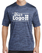 Sport-Tek S/S Electric Heather Custom T-Shirt, color: Carolina Blue-True Navy Electric