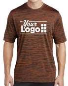 Sport-Tek S/S Electric Heather Custom T-Shirt, color: Deep Orange-Black Electric