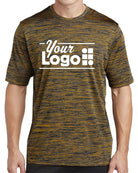 Sport-Tek S/S Electric Heather Custom T-Shirt, color: Gold-Black Electric