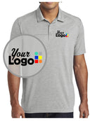 Sport-Tek S/S PosiCharge Tri-Blend Wicking Custom Golf Shirt, color: Light Grey Heather
