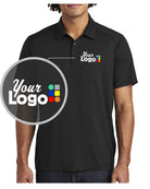 Sport-Tek S/S PosiCharge Tri-Blend Wicking Custom Golf Shirt, color: Black Triad Solid