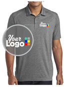 Sport-Tek S/S PosiCharge Tri-Blend Wicking Custom Golf Shirt, color: Dark Grey Heather