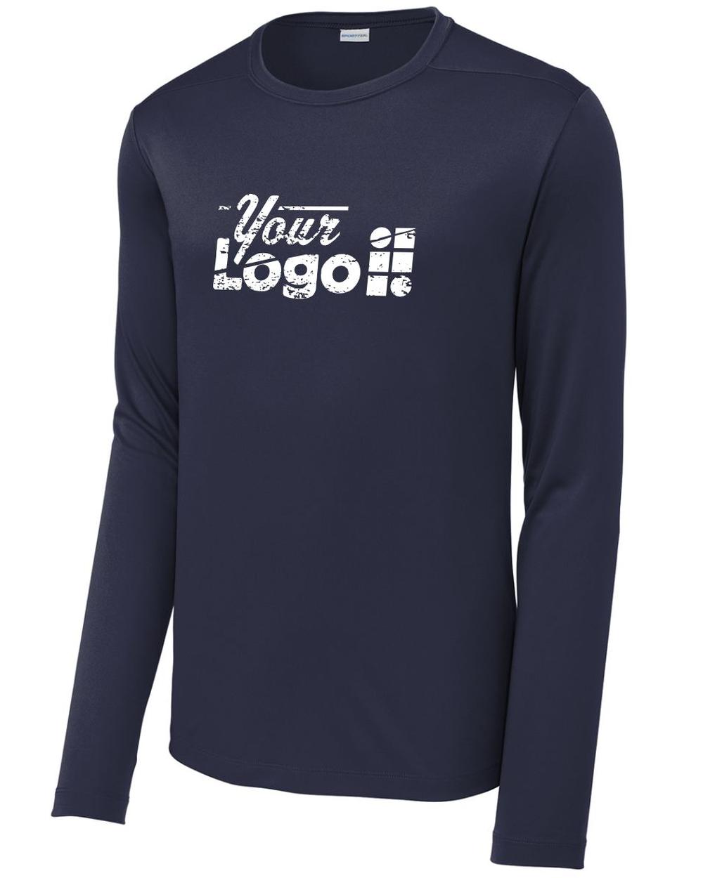 Sport-Tek L/S Posi-UV Pro Custom T-Shirt, color: True Navy