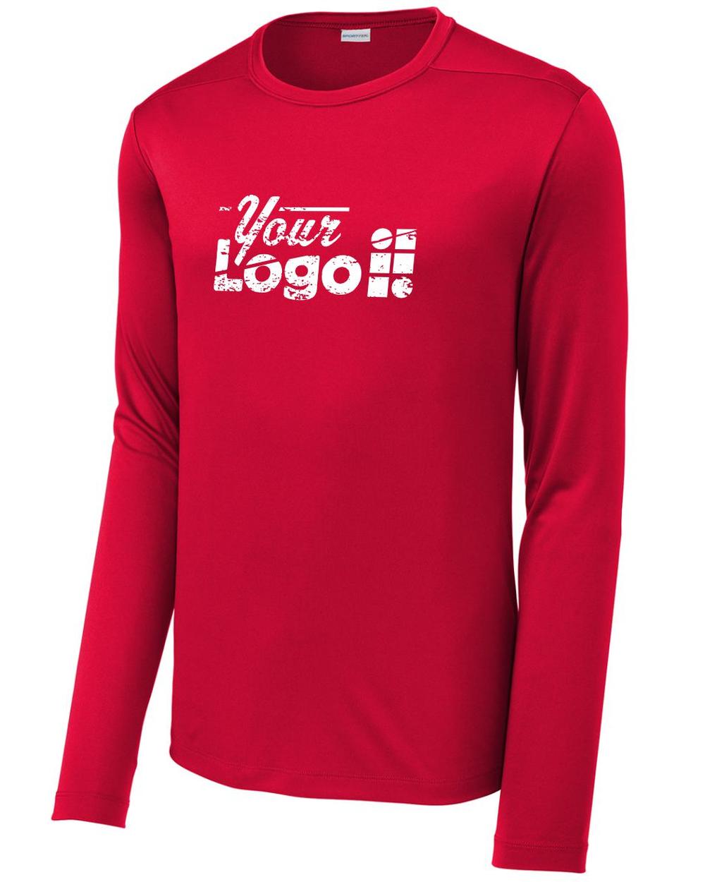 Sport-Tek L/S Posi-UV Pro Custom T-Shirt, color: True Red