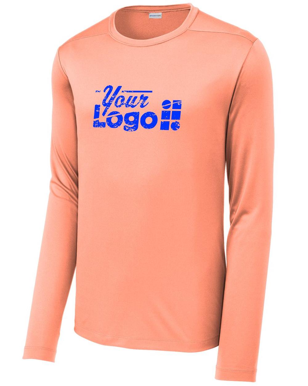 Sport-Tek L/S Posi-UV Pro Custom T-Shirt, color: Soft Coral