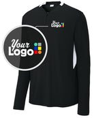 Sport-Tek Club 1/4 Zip Custom Pullover, color: Black/White