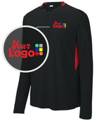Sport-Tek Club 1/4 Zip Custom Pullover, color: Black/Deep Red