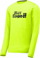 Sport-Tek L/S PosiCharge Competitor Cotton-Touch Custom T-Shirt, color: Neon Yellow