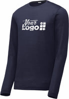 Sport-Tek L/S PosiCharge Competitor Cotton-Touch Custom T-Shirt, color: True Navy