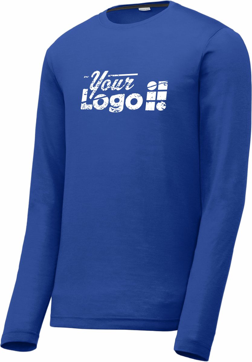 Sport-Tek L/S PosiCharge Competitor Cotton-Touch Custom T-Shirt, color: True Royal