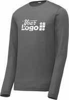 Sport-Tek L/S PosiCharge Competitor Cotton-Touch Custom T-Shirt, color: Dark Smoke Grey