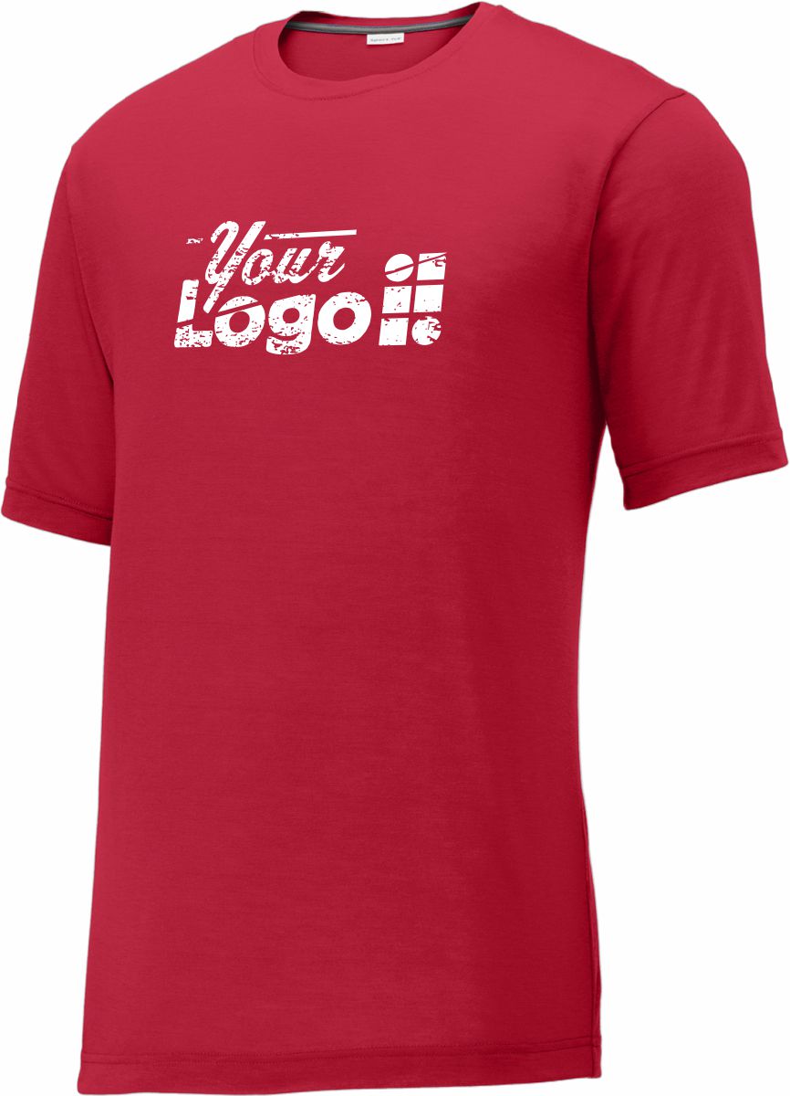 Sport-Tek S/S PosiCharge Competitor Cotton-Touch Custom T-Shirt, color: Deep Red