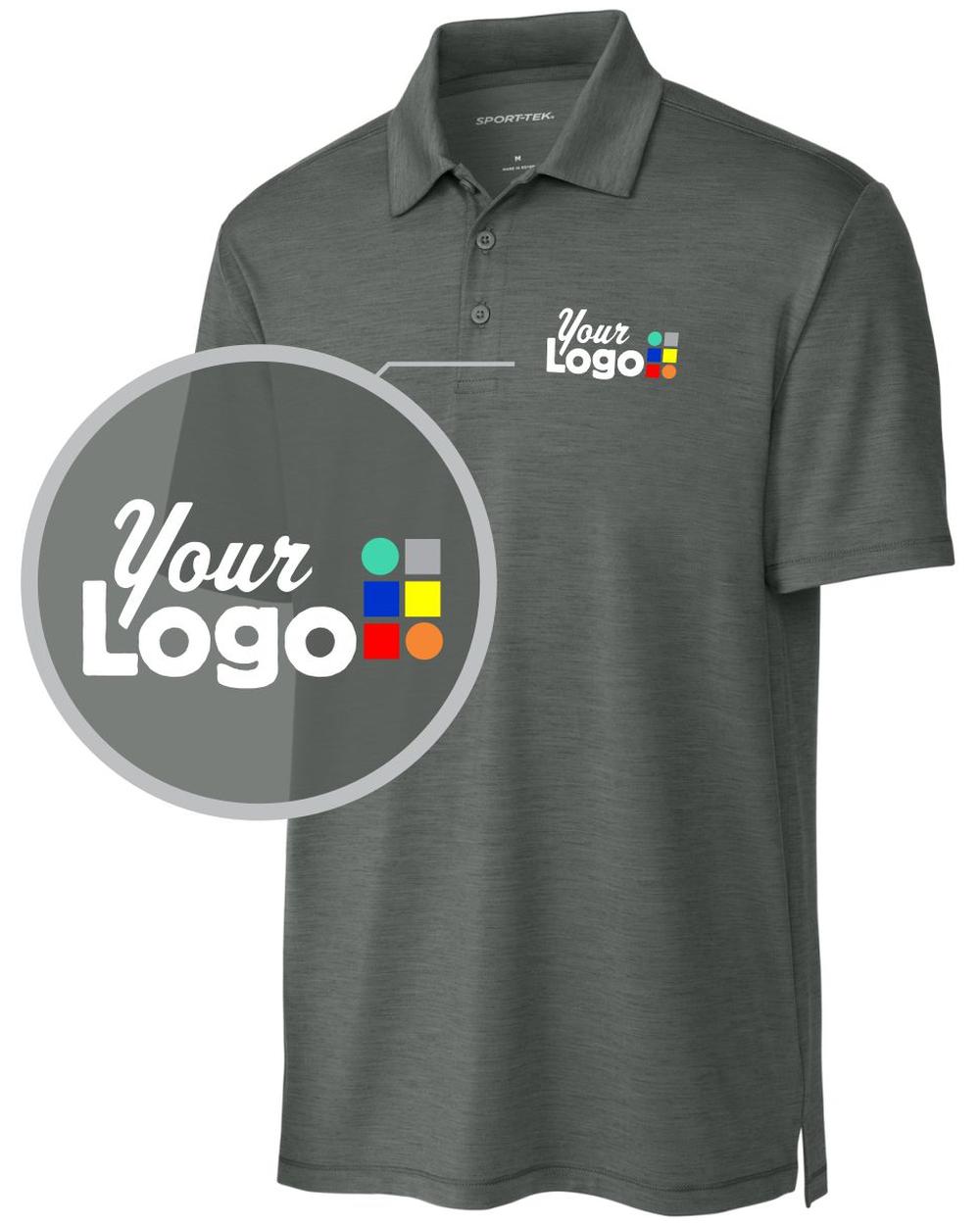 Sport-Tek S/S Versa Custom Golf Shirt, color: Shadow Grey