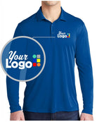 Sport-Tek L/S Posi-UV Pro Custom Golf Shirt, color: True Royal