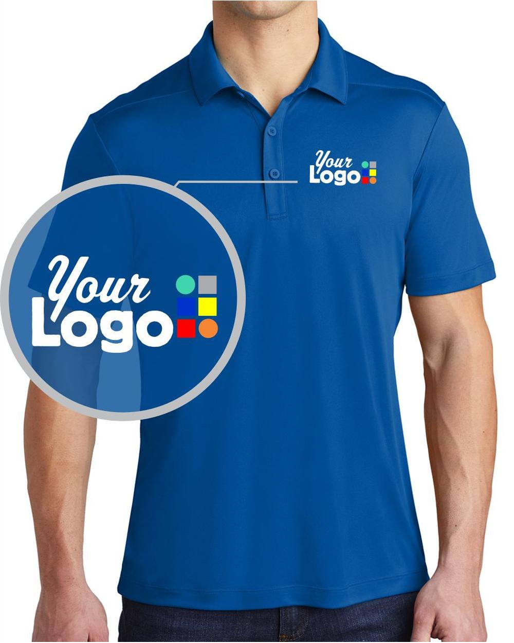 Sport-Tek S/S Posi-UV Pro Custom Golf Shirt, color: True Royal