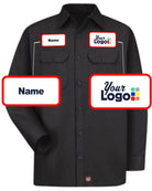 RedKap L/S Utility Custom Work Shirt, color: Black