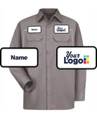 RedKap L/S Utility Custom Work Shirt, color: Silver