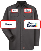 RedKap L/S Utility Custom Work Shirt, color: Charcoal