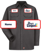 RedKap L/S Utility Custom Work Shirt, color: Charcoal