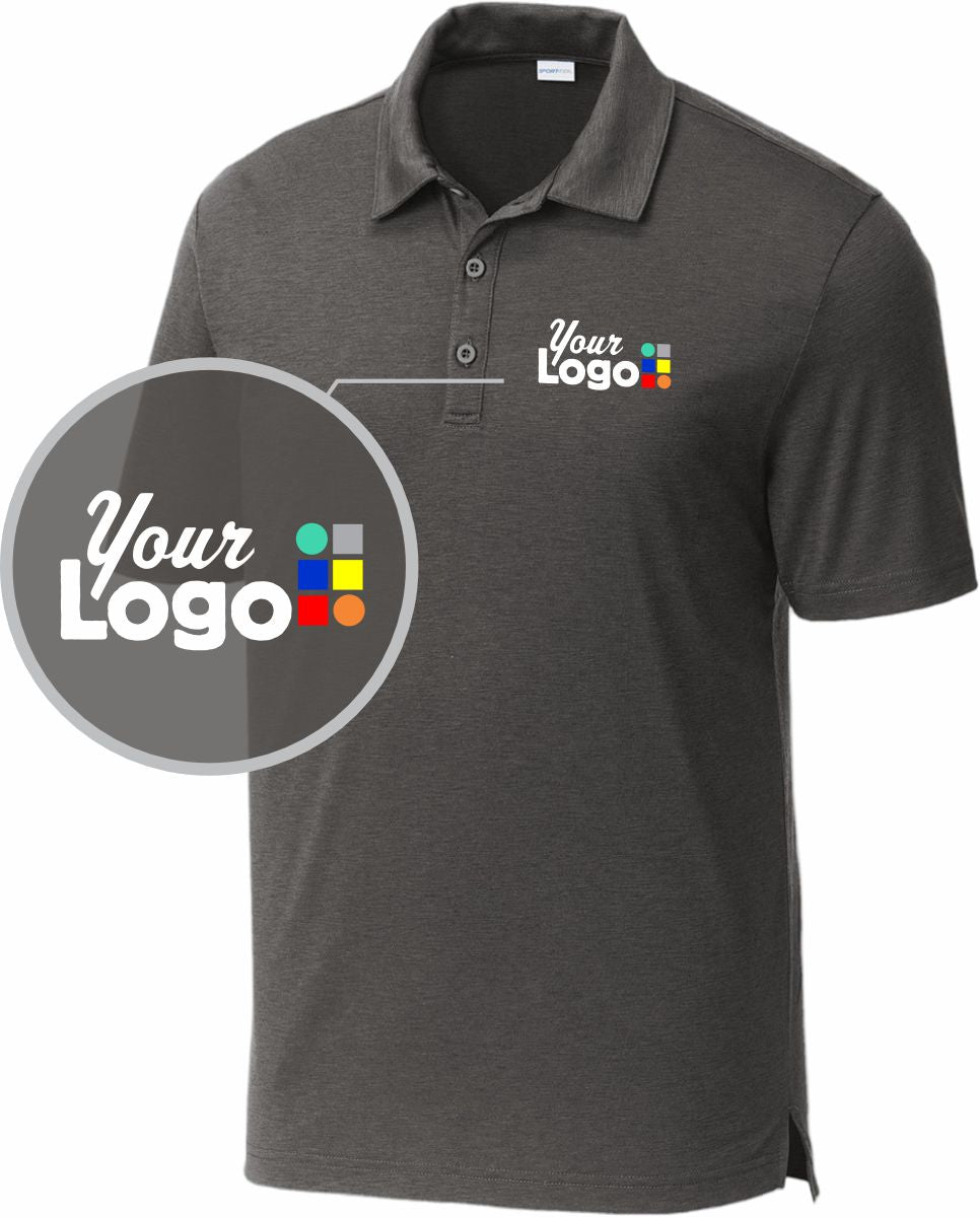 Sport-Tek S/S PosiCharge Strive Custom Golf Shirt, color: Graphite