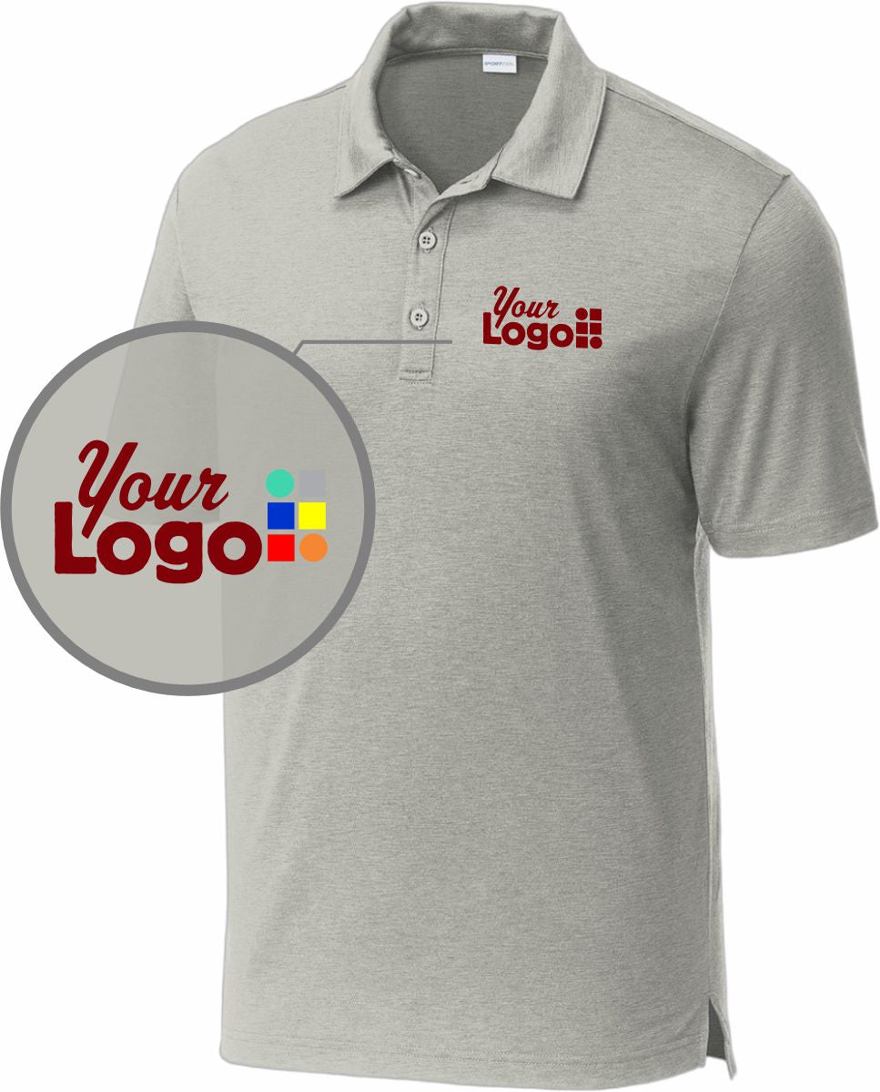 Sport-Tek S/S PosiCharge Strive Custom Golf Shirt, color: Silver