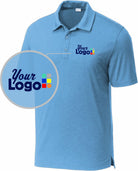 Sport-Tek S/S PosiCharge Strive Custom Golf Shirt, color: Carolina Blue