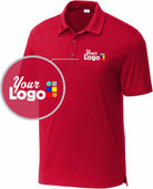 Sport-Tek S/S PosiCharge Strive Custom Golf Shirt, color: Deep Red